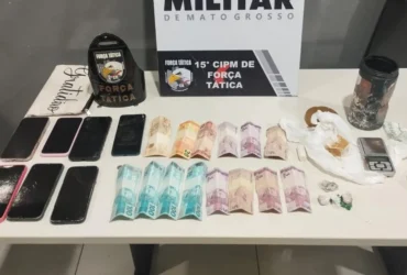 Força Tática prende dupla por tráfico em Várzea Grande com drogas escondidas em salão