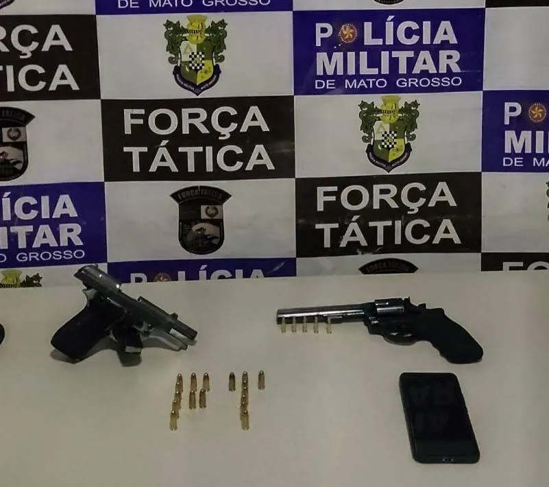 Força Tática prende homem com armas de fogo em Rondonópolis