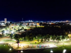 Furto de cabos compromete iluminacao no Parque das Aguas em Cuiaba