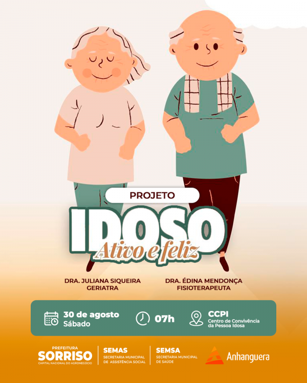 Idoso ativo e feliz une especialistas para uma manha de cuidados na terceira idade em Sorriso