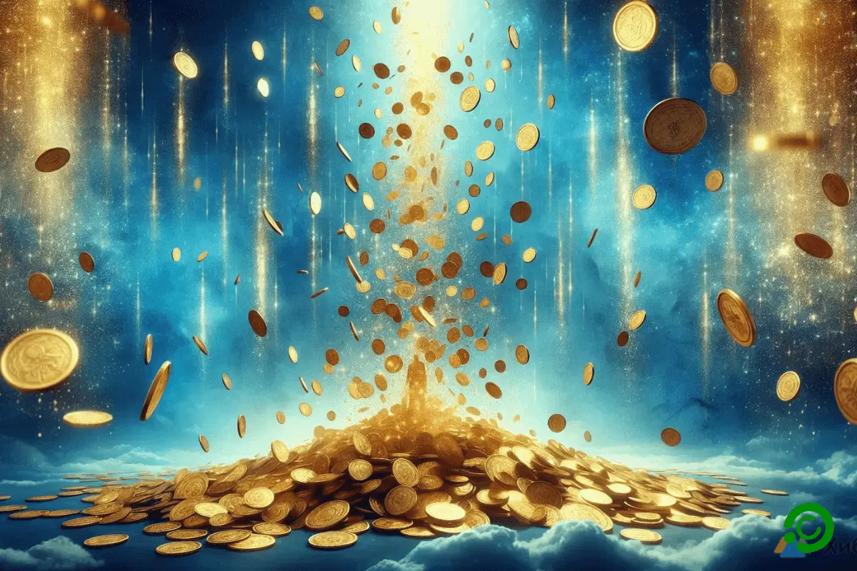 Imagem com moesdas de ouro