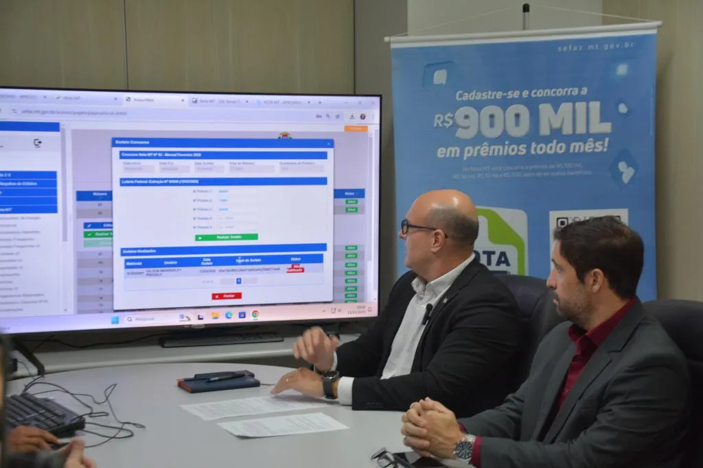 Mais de mil prêmios do Nota MT serão sorteados nesta quinta-feira