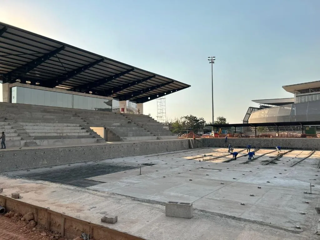 Modernização da piscina olímpica em Mato Grosso avança 60%