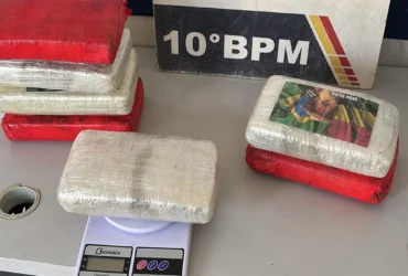 PM apreende sete tabletes de maconha e prende casal em flagrante em Cuiabá