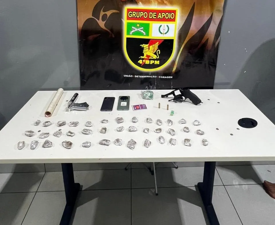 Polícia prende foragidos por tráfico de drogas e porte ilegal de arma em Várzea Grande