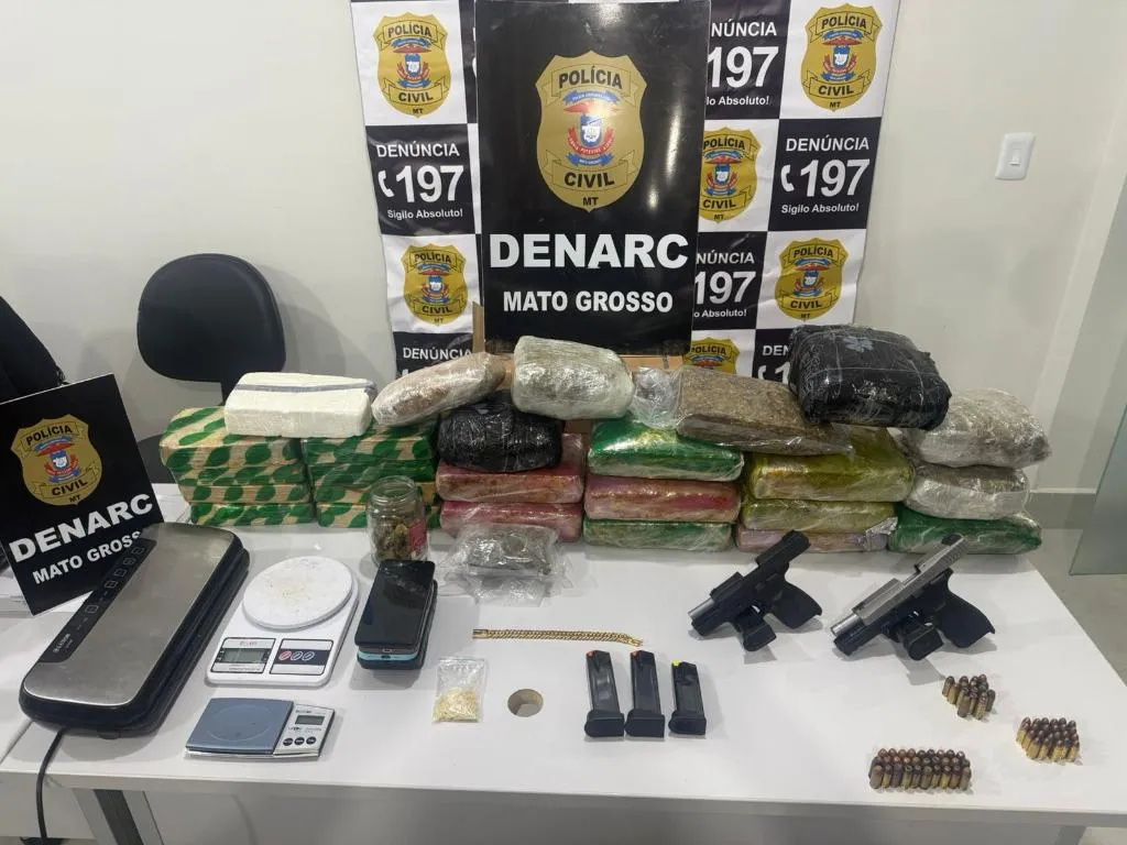 Polícia prende grupo com drogas e armas em condomínio de Cuiabá