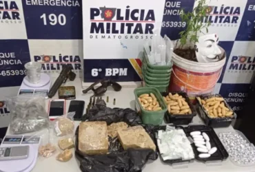 Polícia Militar apreende 630 porções de drogas e arma em Cáceres