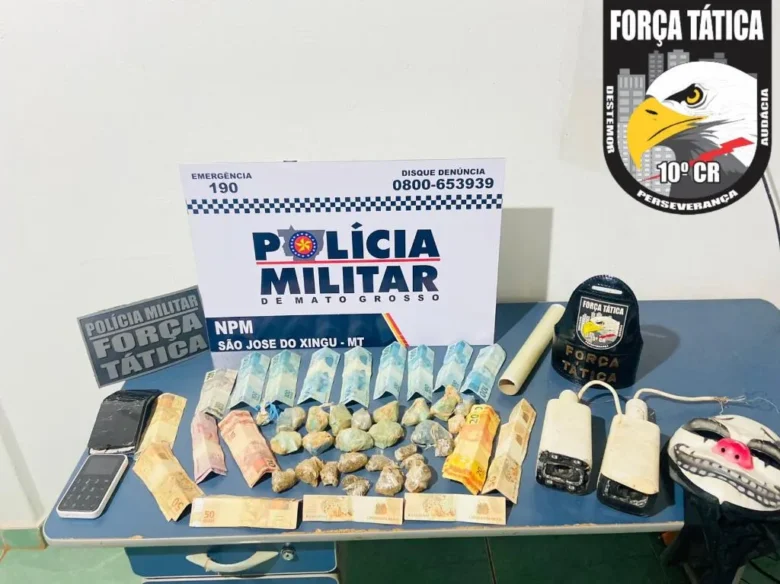Polícia Militar prende suspeito de tráfico e recupera câmeras furtadas em São José do Xingu