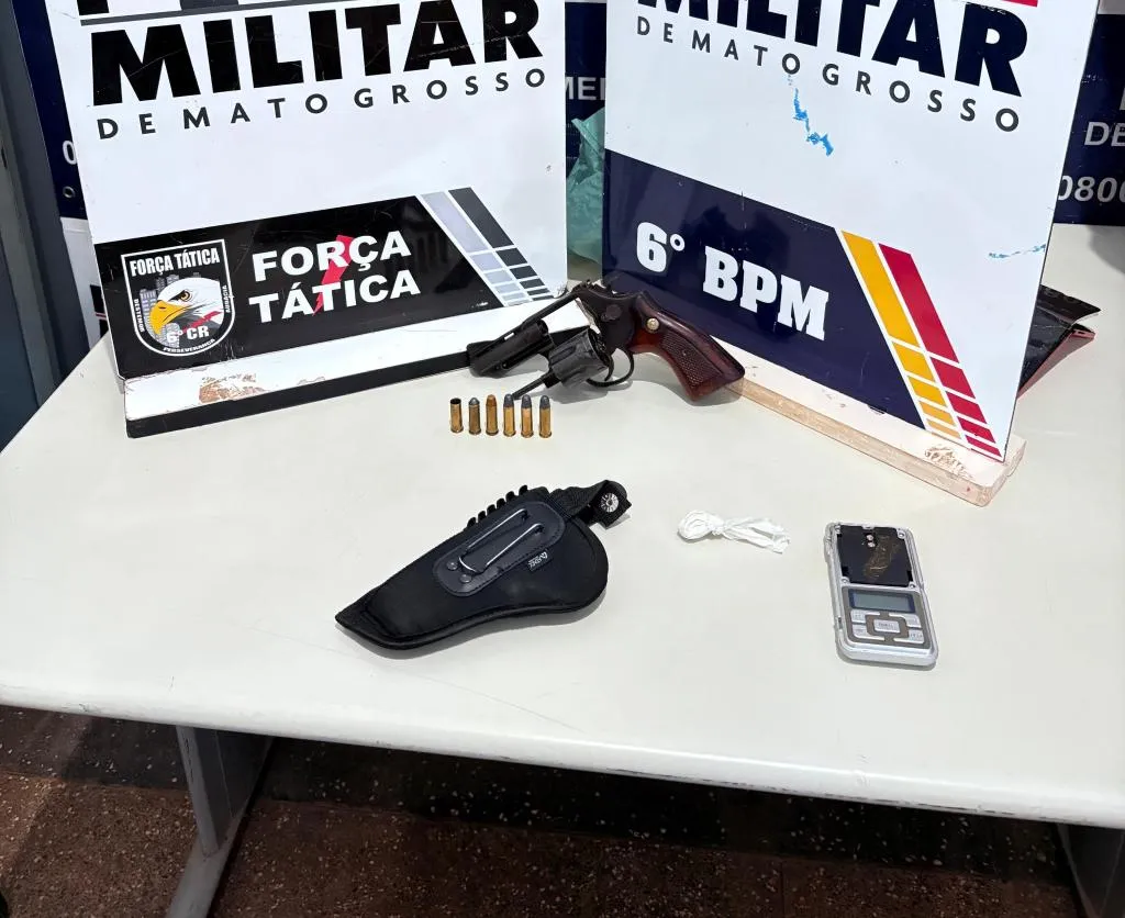 Polícia prende faccionados em Cáceres com arma e munições