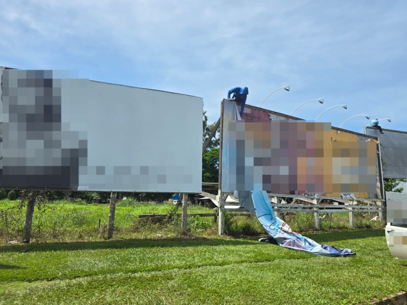 Prefeitura de Sinop intensifica campanha Cidade Limpa e orienta empresarios sobre retirada de outdoors