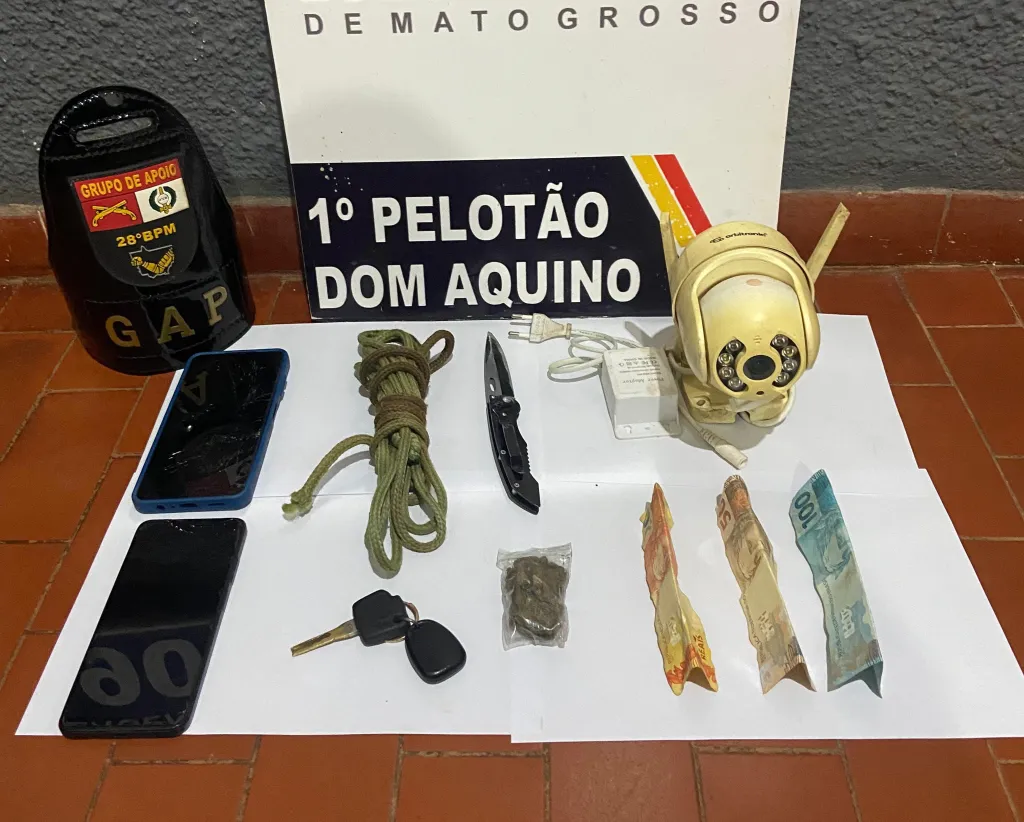 Três suspeitos de facção são presos em flagrante por tráfico e direção perigosa em Dom Aquino