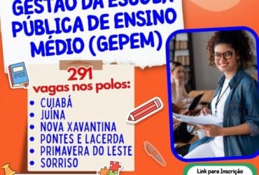 UNEMAT abre inscricoes para especializacao em Gestao da Escola Publica de Ensino Medio no Polo UAB de Sorriso