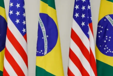 Brasília (DF), 26/06/2018 - Bandeiras do Brasil e dos Estados Unidos. Foto: Alan Santos/PR