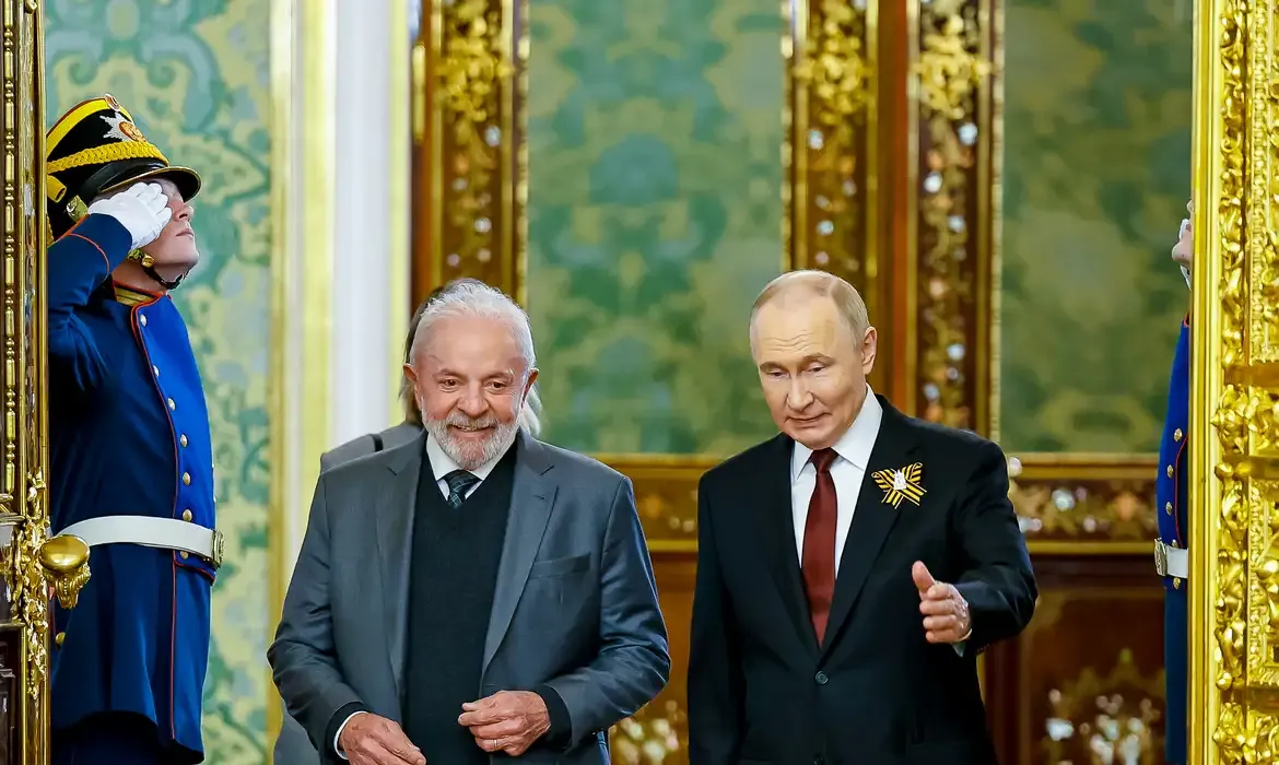 Rússia- 09/05/2025 Presidente da República, Luiz Inácio Lula da Silva, durante reunião com o Presidente da Federação da Rússia, Vladimir Putin. Grande Palácio do Kremlin, Rússia - Moscou. Foto: Ricard