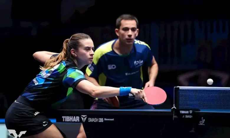Calderano e Bruna Takahashi avançam às quartas de duplas mistas no Europe Smash