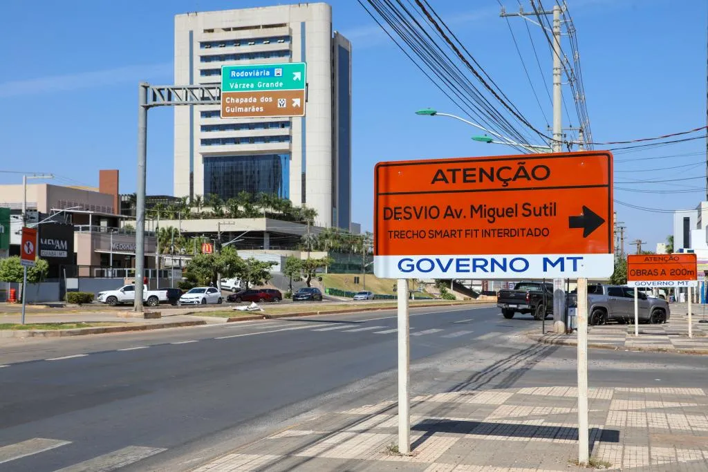 Alça de acesso à Avenida Miguel Sutil será interditada para obras do Viaduto do CPA