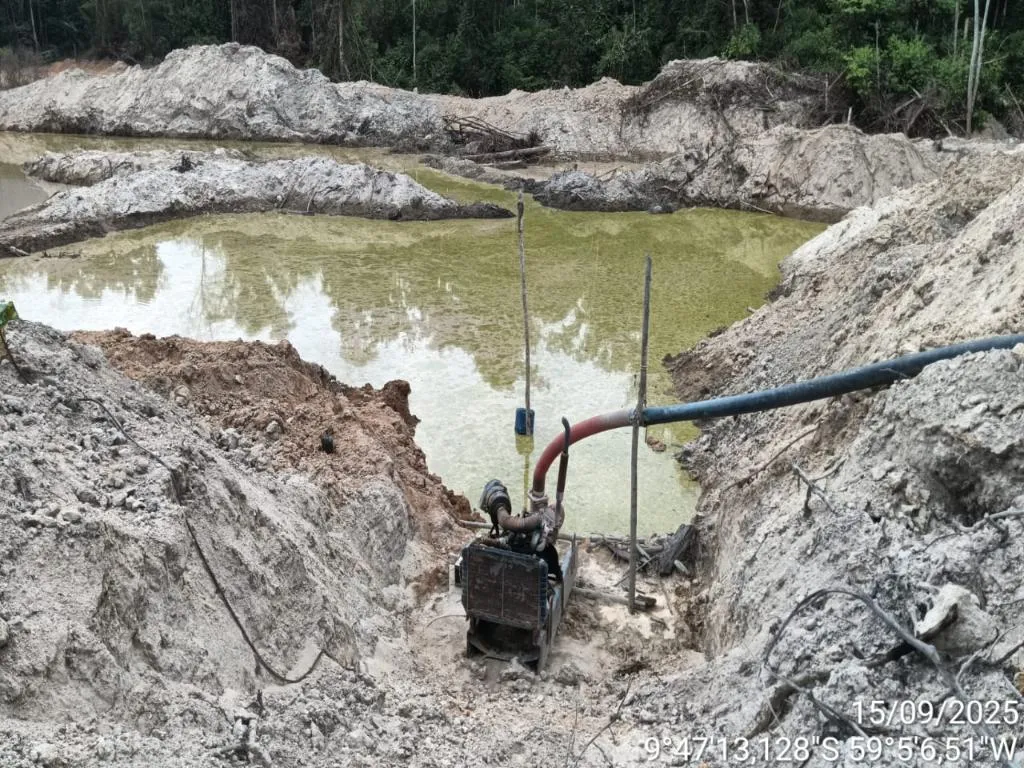 Batalhão Ambiental encerra garimpo ilegal e apreende equipamentos em Colniza