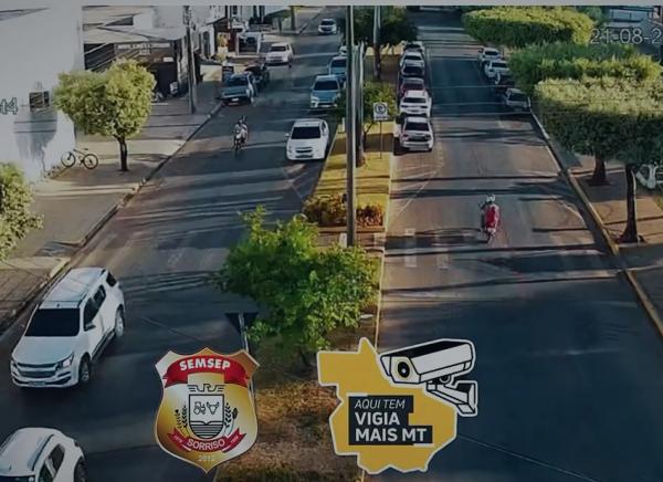 Camaras do Vigia Mais MT auxiliam no trabalho das forcas de seguranca em Sorriso