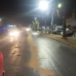 Bombeiros contêm óleo diesel em avenida de Primavera do Leste
