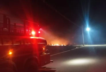 Incêndio em vegetação mobiliza bombeiros em Primavera do Leste