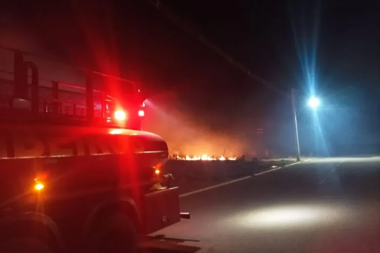 Incêndio em vegetação mobiliza bombeiros em Primavera do Leste