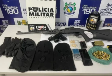 Força Tática apreende armas e drogas em operação em Barra do Garças