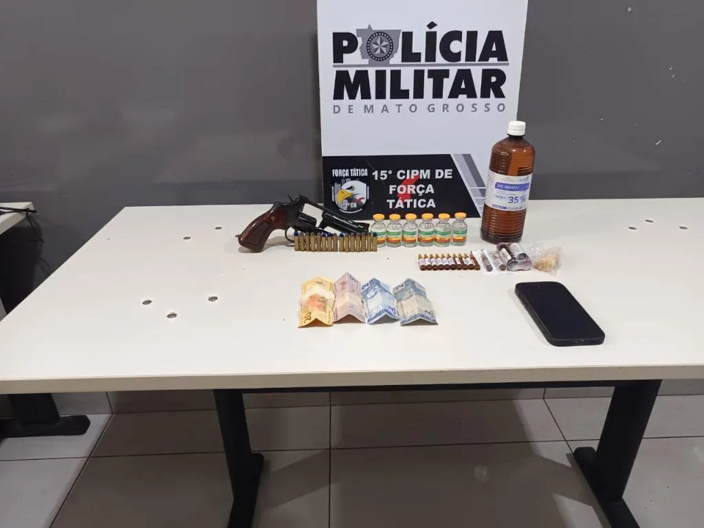 Força Tática prende homem com arma e materiais para drogas em Várzea Grande