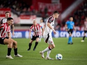Estudiantes x Flamengo. Imagem: Conmebol