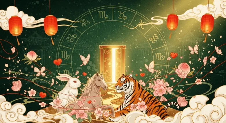 Horóscopo Chinês Reencontros Amorosos Fundo Verde