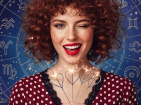 Mulher com Sparklers e Horóscopo