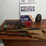 Polícia prende três homens com armas e munições em Primavera do Leste