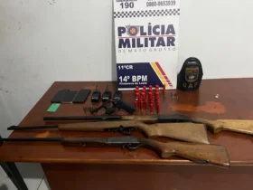 Polícia prende três homens com armas e munições em Primavera do Leste