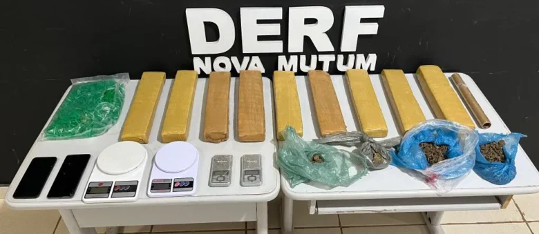Polícia apreende maconha em Nova Mutum e prende dois suspeitos em flagrante