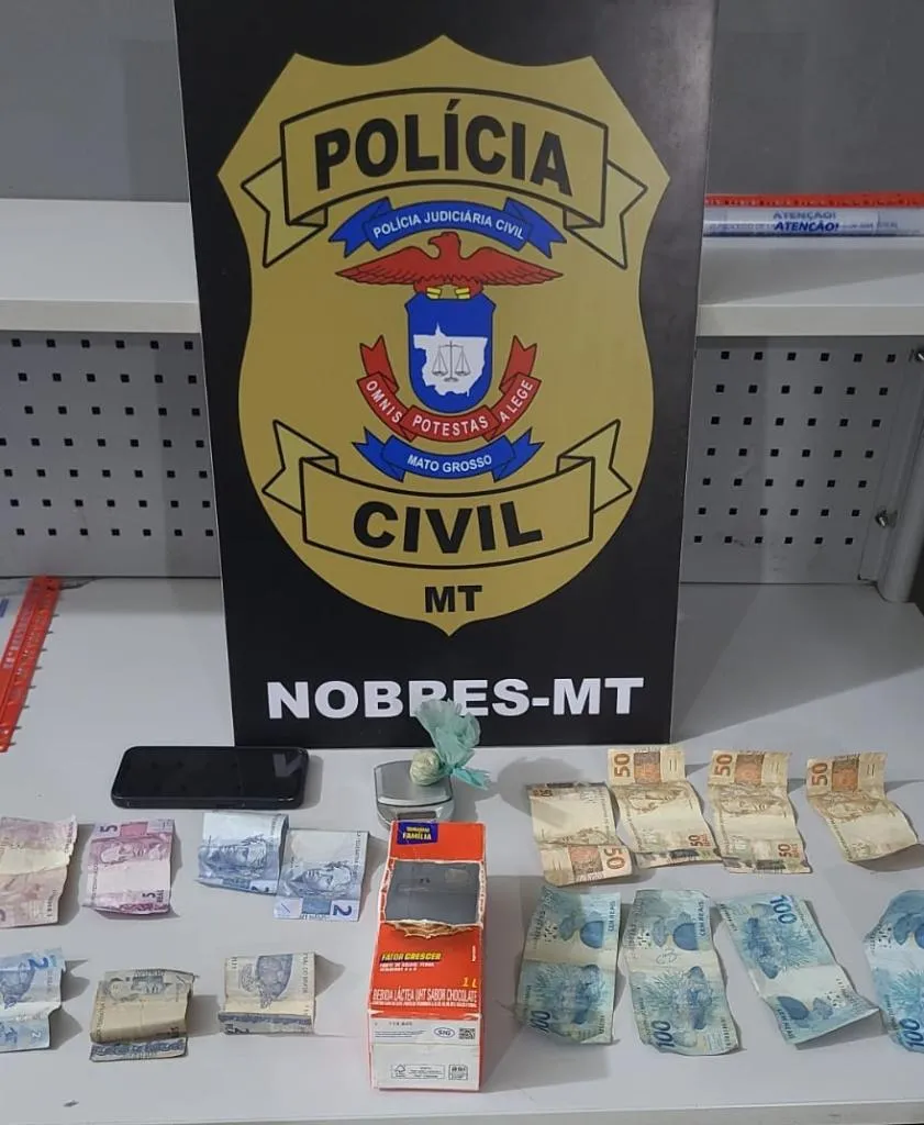 Polícia Civil prende suspeito de tráfico em Nobres após operação
