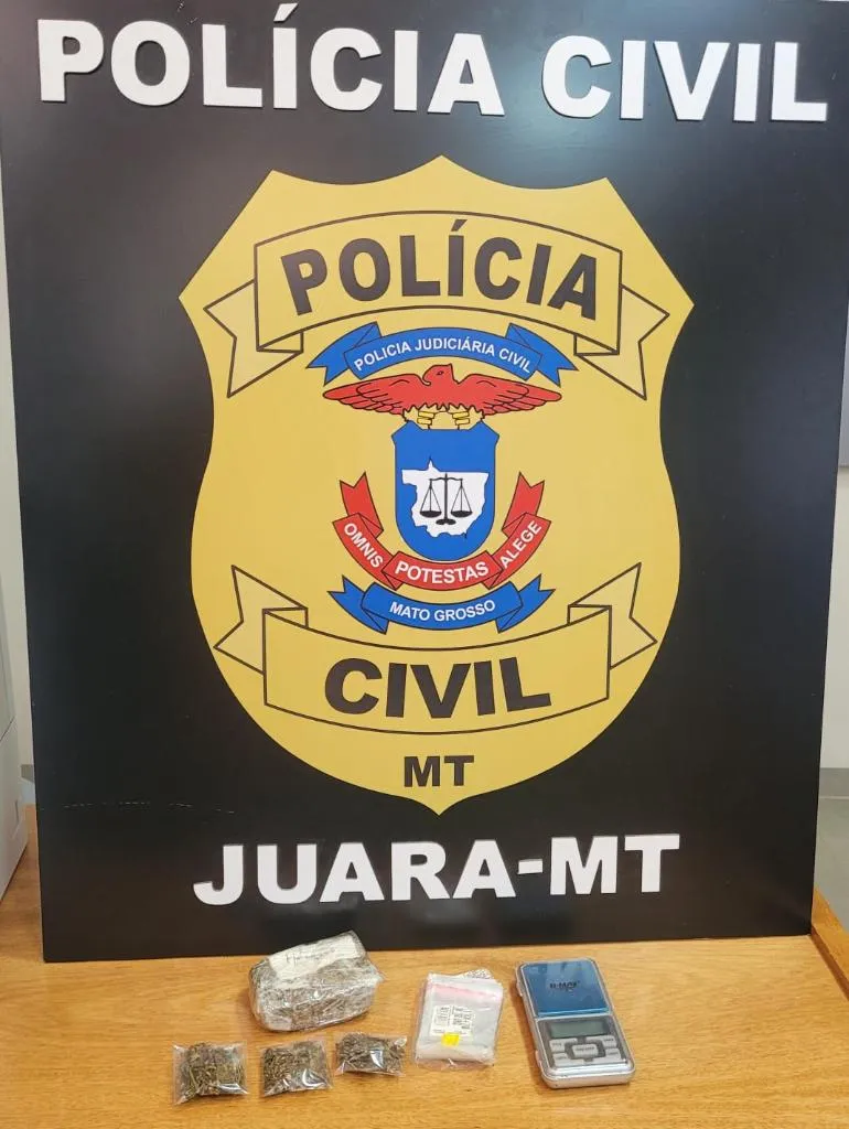 Polícia prende jovem por roubo e tráfico de drogas em Juara