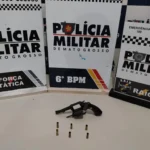 Polícia Militar prende suspeitos de homicídio em Cáceres com revólver e moto