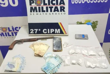 Polícia Militar apreende drogas e arma em Confresa durante operação