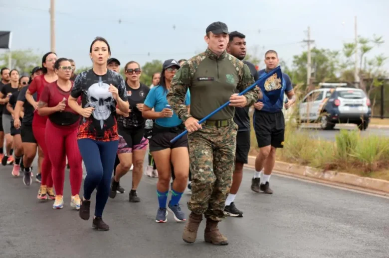 Polícia Militar realiza treino preparatório para a 25ª Corrida Homens do Mato em Cuiabá