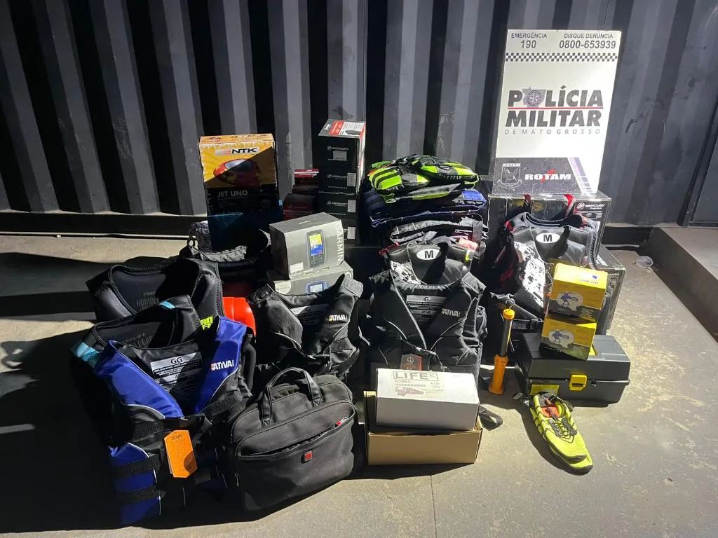 Rotam recupera materiais furtados de empresa náutica em Cuiabá