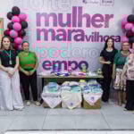 Secretaria da Mulher de Cuiaba recebe kits de enxoval confeccionados pelo Clube de Maes Sinha Maria