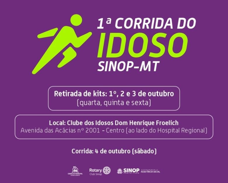 Sinop realiza 1a Corrida do Idoso para celebrar a longevidade ativa