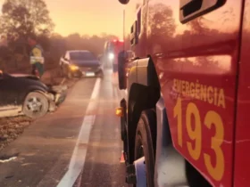 Acidente grave em Alto Araguaia com carreta e carro deixa passageira ferida