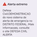 Defesa Civil realiza teste de alerta de desastre em celulares no Centro-Oeste