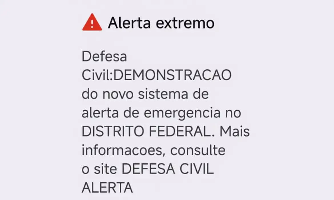 Defesa Civil realiza teste de alerta de desastre em celulares no Centro-Oeste