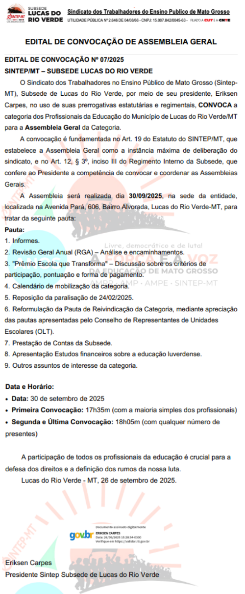 edital sindicato completo