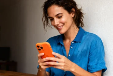 mulher no celular