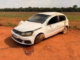 Quatro pessoas ficam feridas após capotamento de veículo em estrada rural de Nova Mutum
