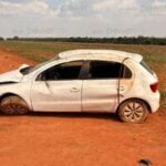 Acidente aconteceu na tarde deste domingo (05), em estrada que dá acesso ao Rio Piquiri; Corpo de Bombeiros socorreu as vítimas e as encaminhou ao Hospital Hilda Strenger Ribeiro