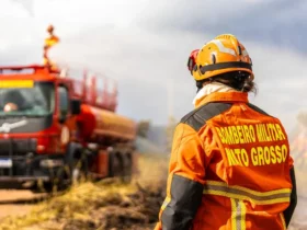 Incêndio em Cáceres: bombeiros prendem homem por contrafogo ilegal na Serra do Facão