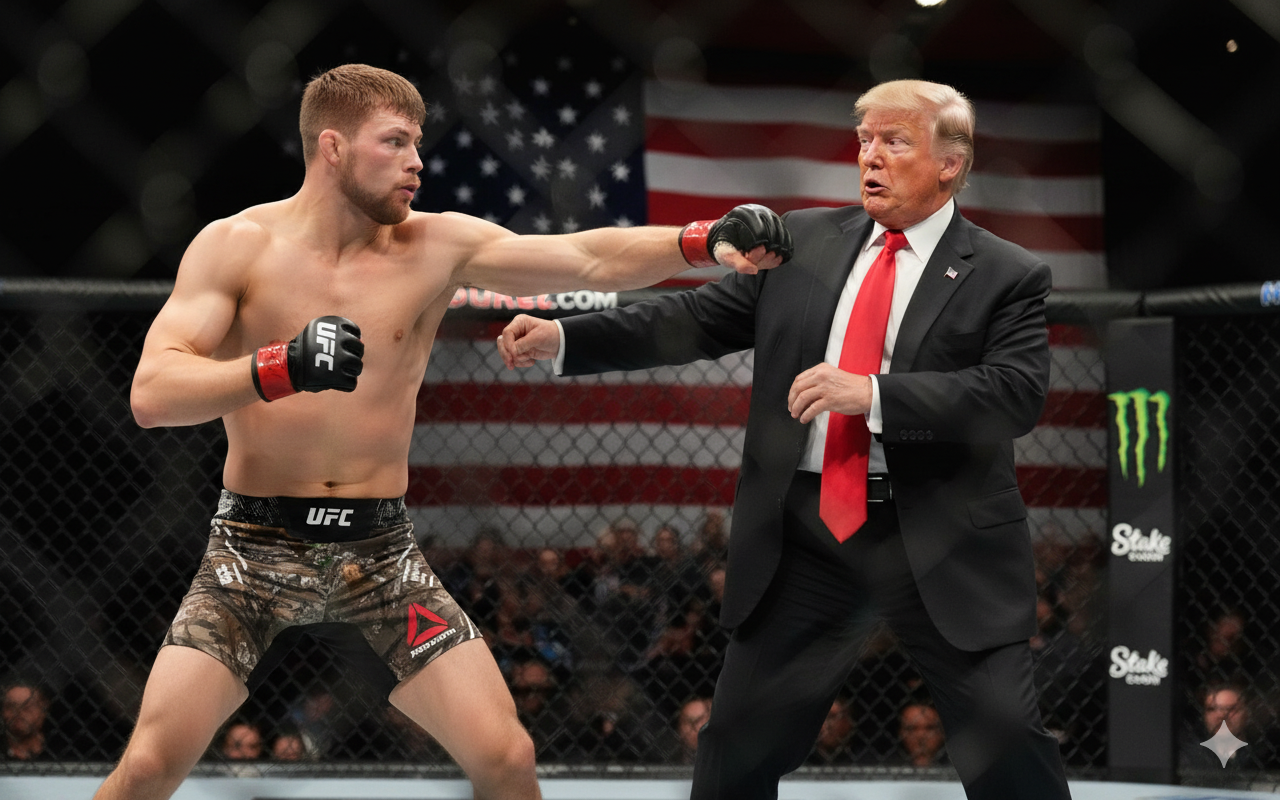 Bryce Mitchell x Donald Trump - Imagem Montagem IA